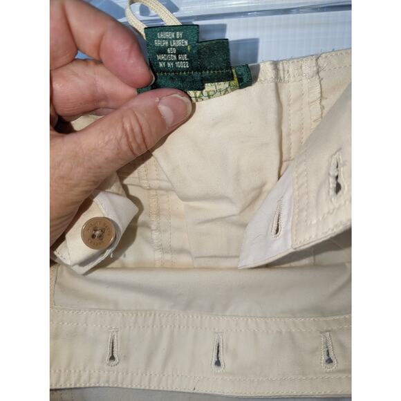 Vintage 80's Lauren Ralph Lauren Cream Sailor Button Front Panel Mini Skirt - Picture 6 of 9